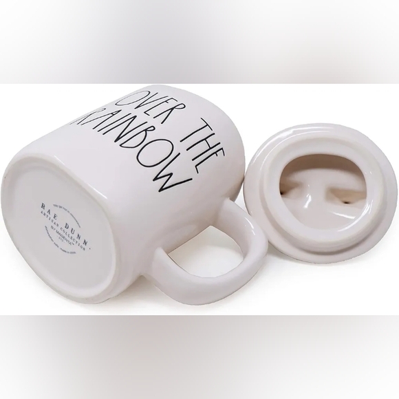 πRae Dunn By Magenta "Over the Rainbow" Coffee/ Tea Mug w/ Topper - Picture 3 of 3